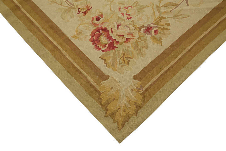 10x14 Floral Aubusson Kilim - 47370