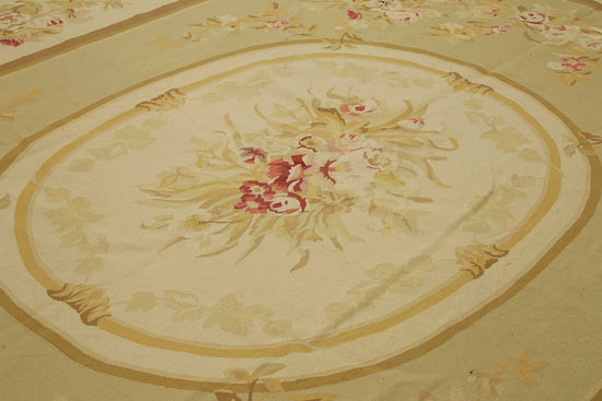 10x14 Floral Aubusson Kilim - 47370