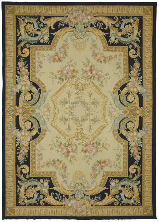 10x14 Floral Aubusson Kilim - 47371