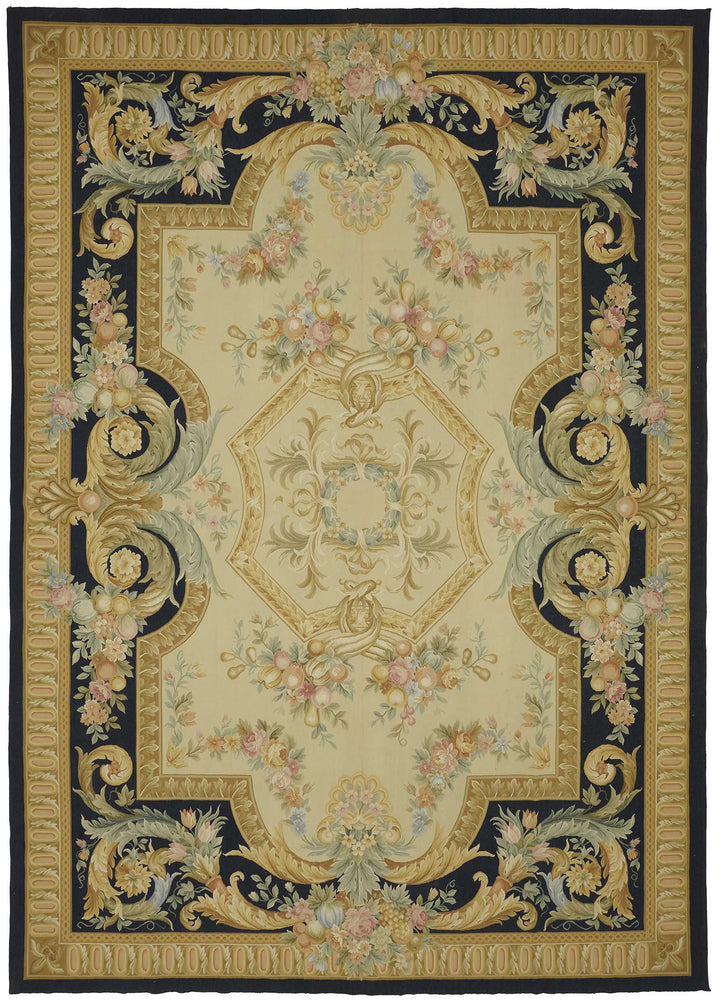 10x14 Floral Aubusson Kilim - 47371