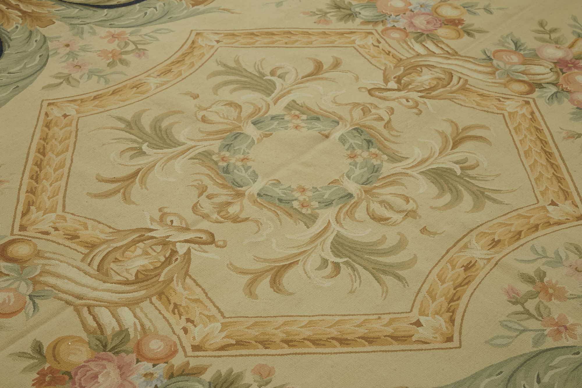 10x14 Floral Aubusson Kilim - 47371