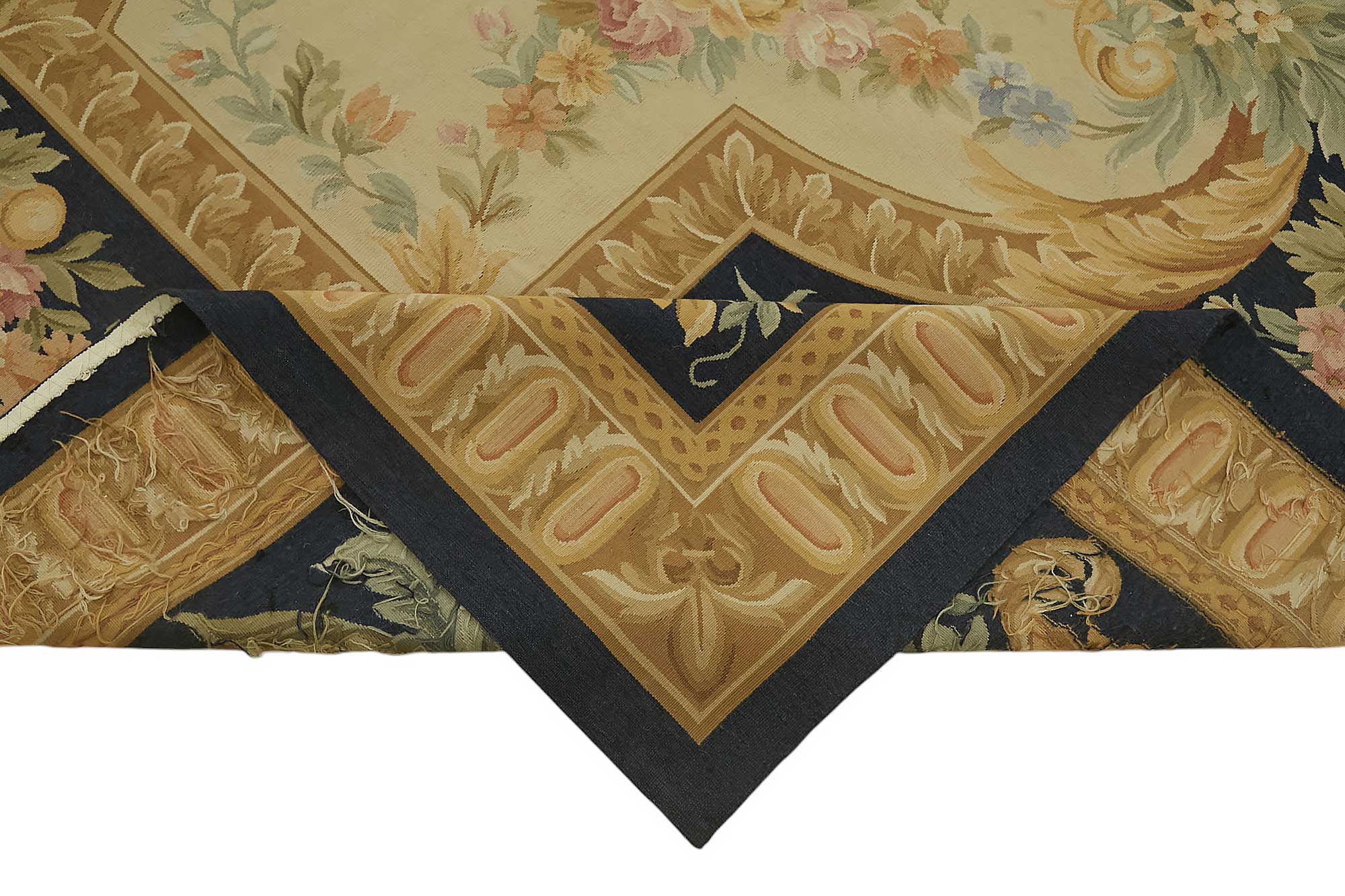 10x14 Floral Aubusson Kilim - 47371