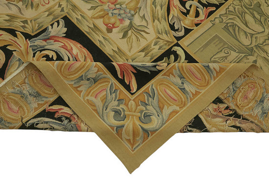 9x12 Floral Aubusson Kilim - 47372