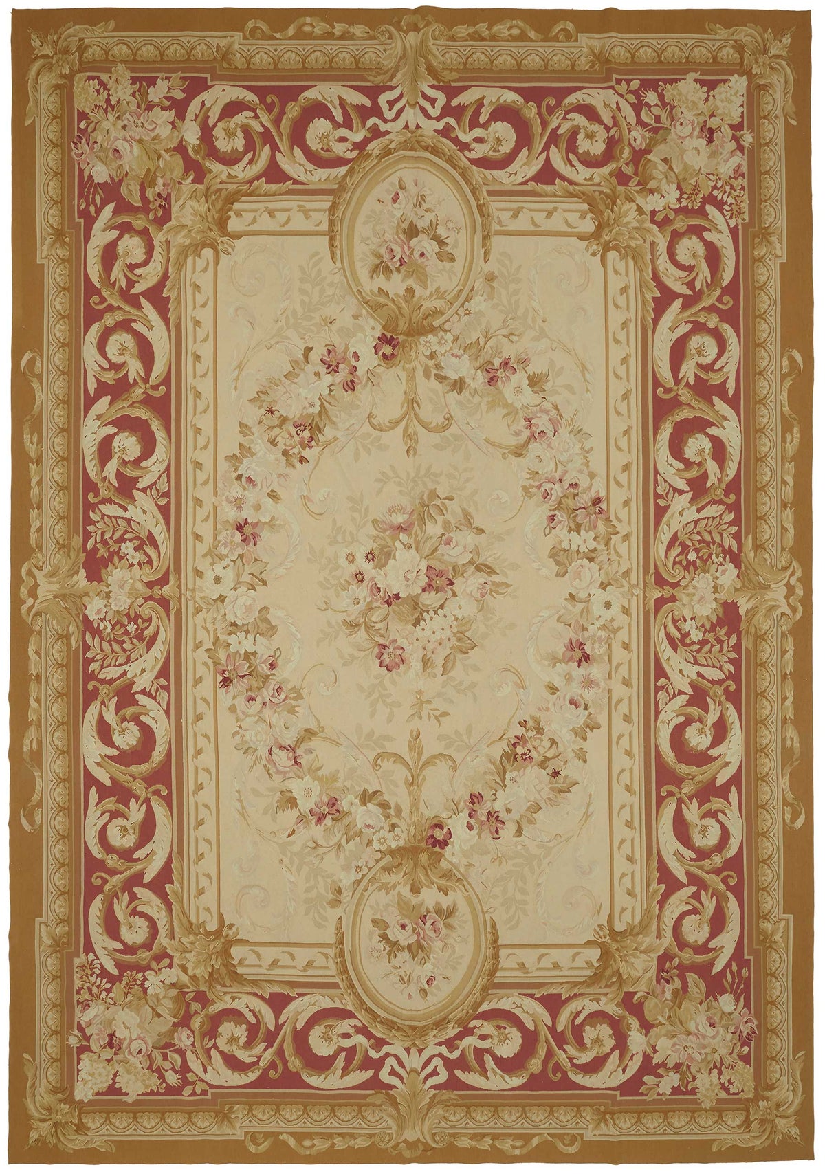 10x14 Floral Aubusson Kilim - 47373