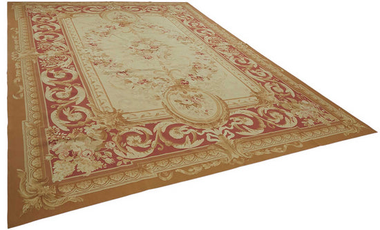 10x14 Floral Aubusson Kilim - 47373