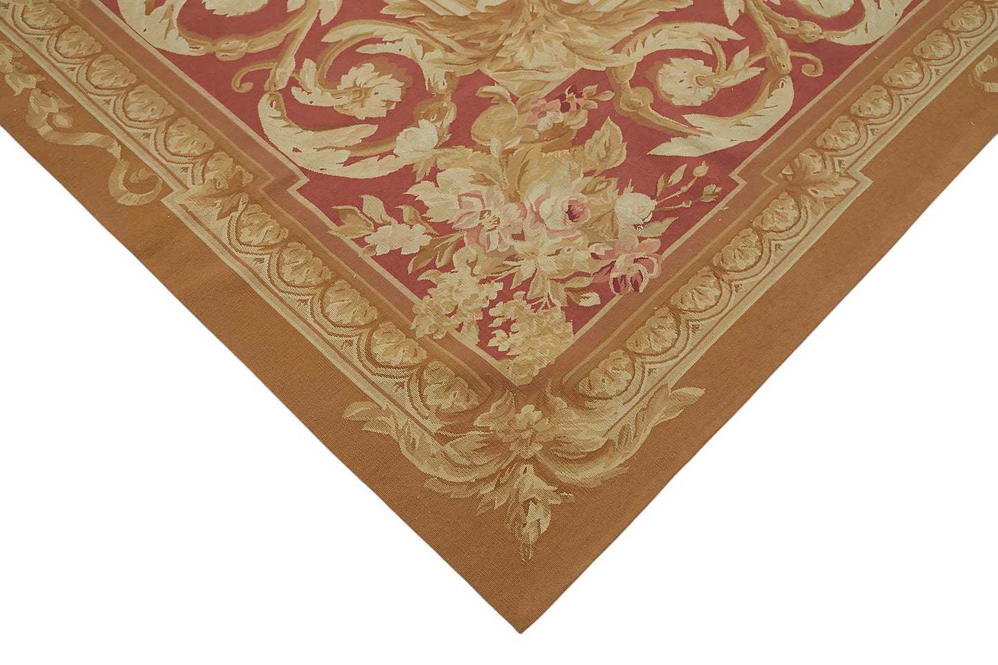 10x14 Floral Aubusson Kilim - 47373