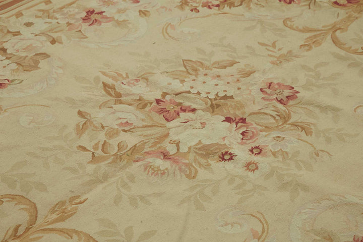 10x14 Floral Aubusson Kilim - 47373