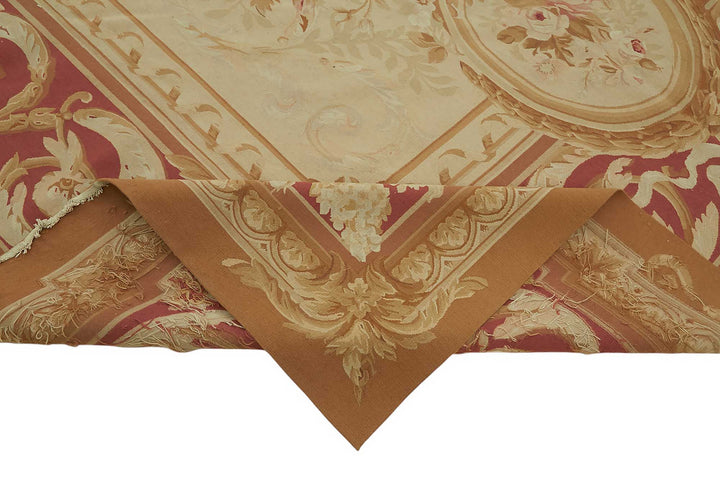 10x14 Floral Aubusson Kilim - 47373