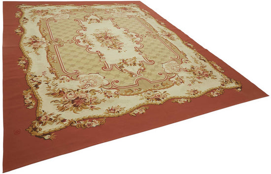 9x12 Floral Aubusson Kilim - 47374