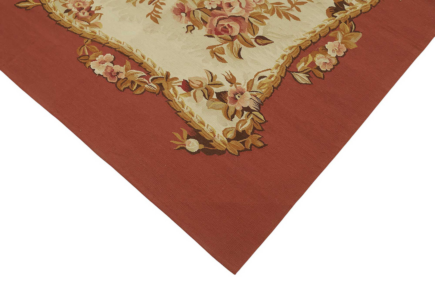 9x12 Floral Aubusson Kilim - 47374