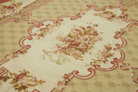 9x12 Floral Aubusson Kilim - 47374