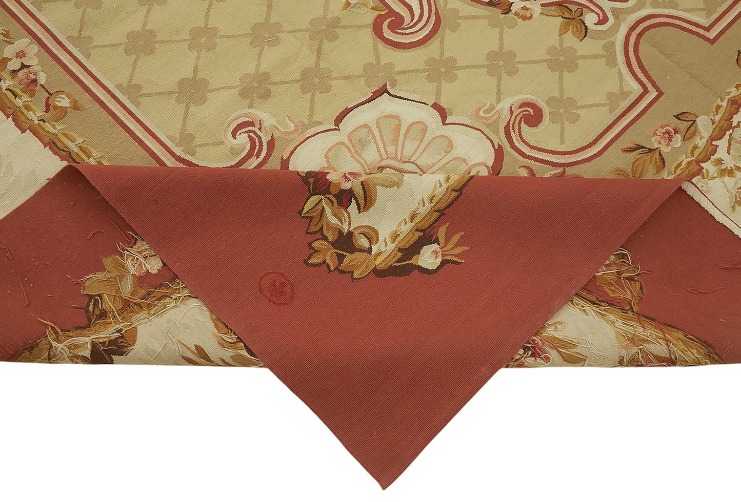 9x12 Floral Aubusson Kilim - 47374