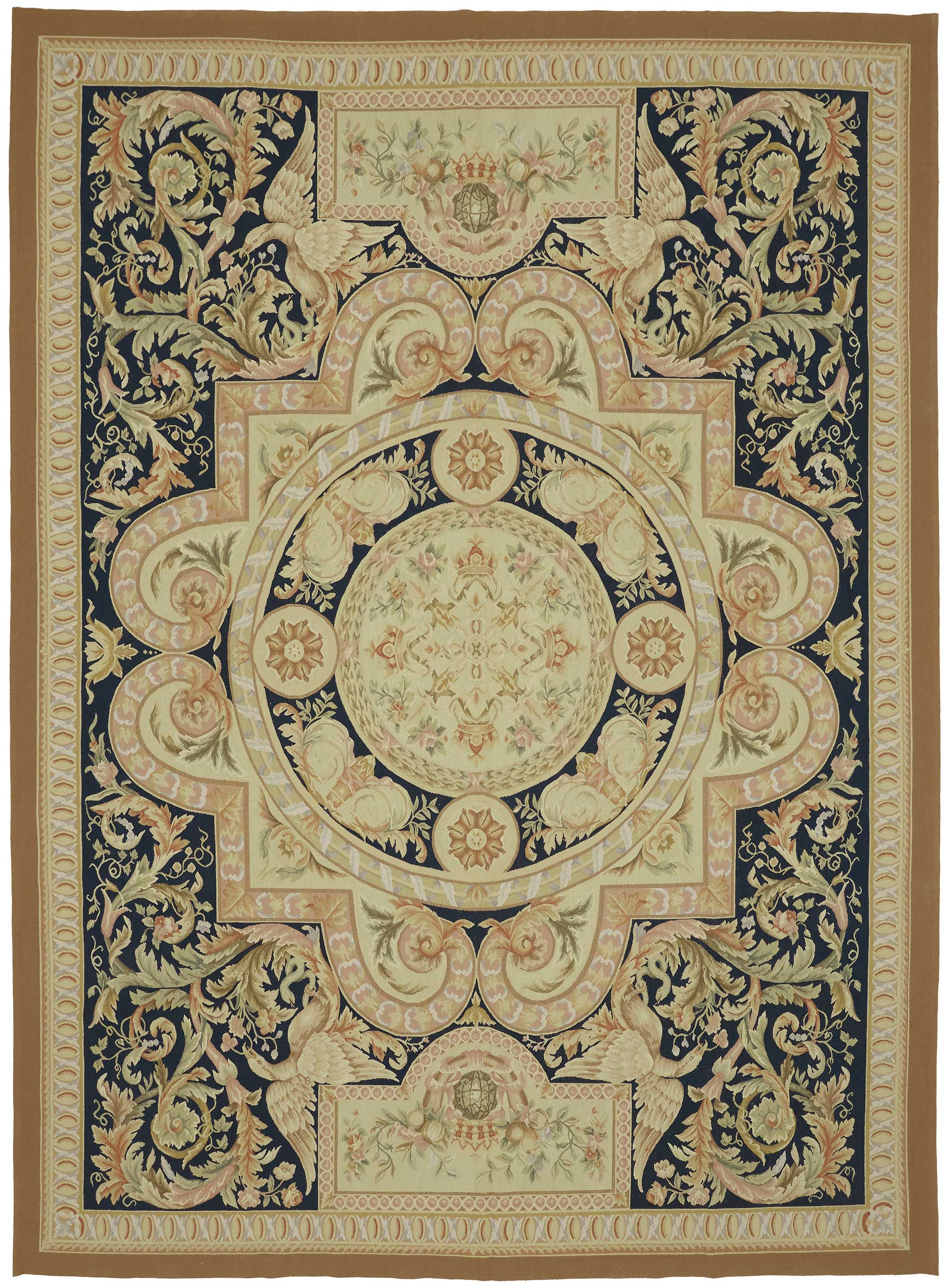 9x12 Floral Aubusson Kilim - 47375