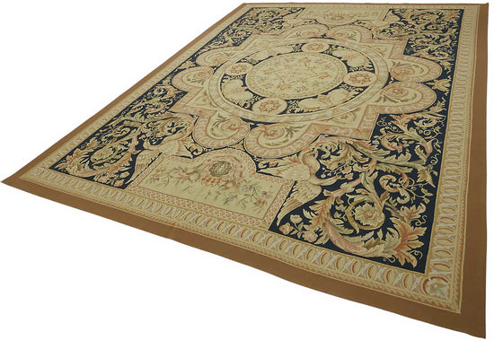 9x12 Floral Aubusson Kilim - 47375