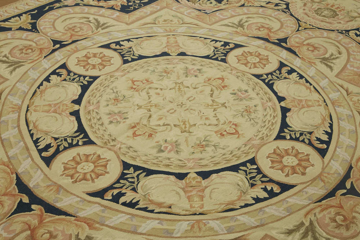 9x12 Floral Aubusson Kilim - 47375