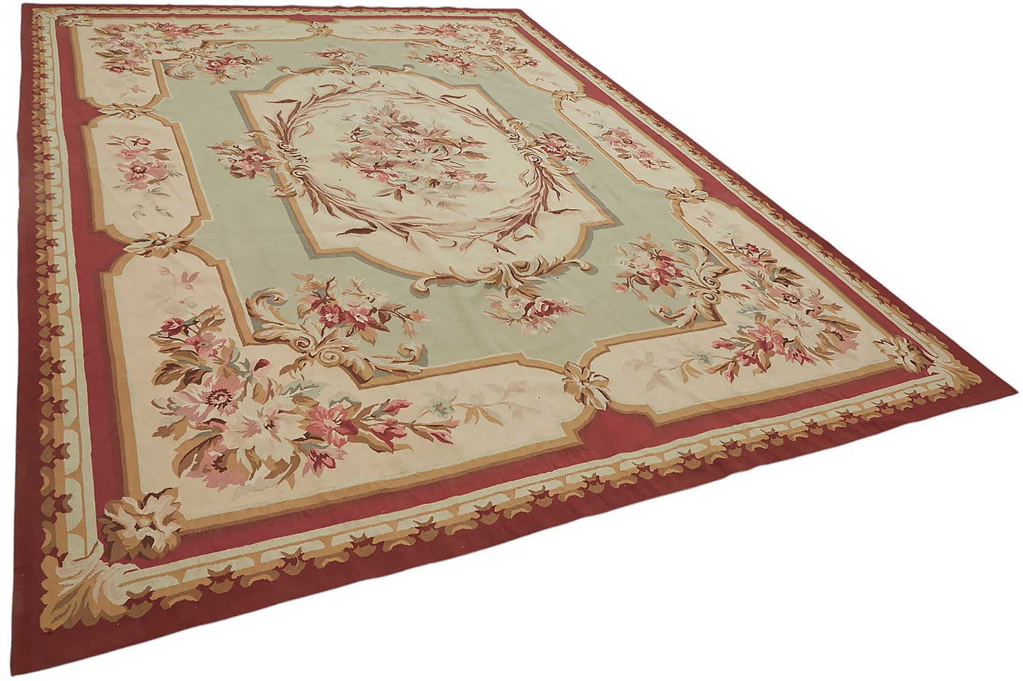 9x12 Floral Aubusson Kilim - 47376
