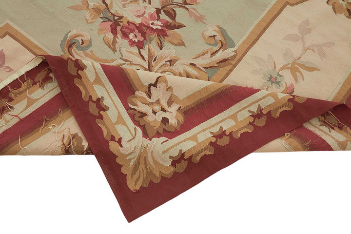 9x12 Floral Aubusson Kilim - 47376