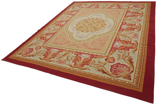 9x11 Floral Aubusson Kilim - 47377