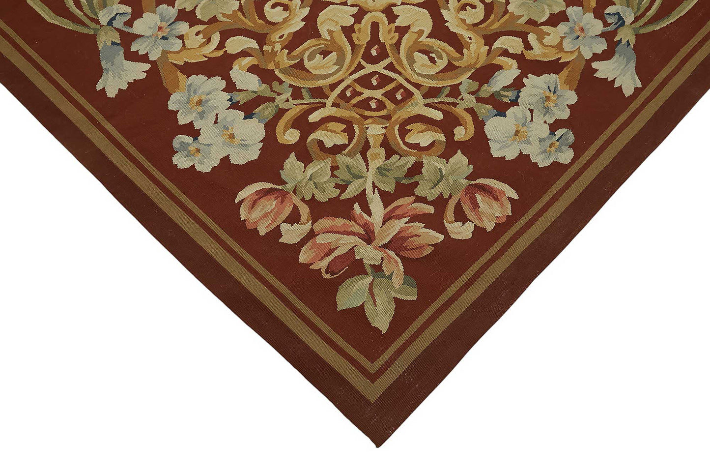 10x13 Floral Aubusson Kilim - 47378