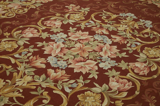 10x13 Floral Aubusson Kilim - 47378