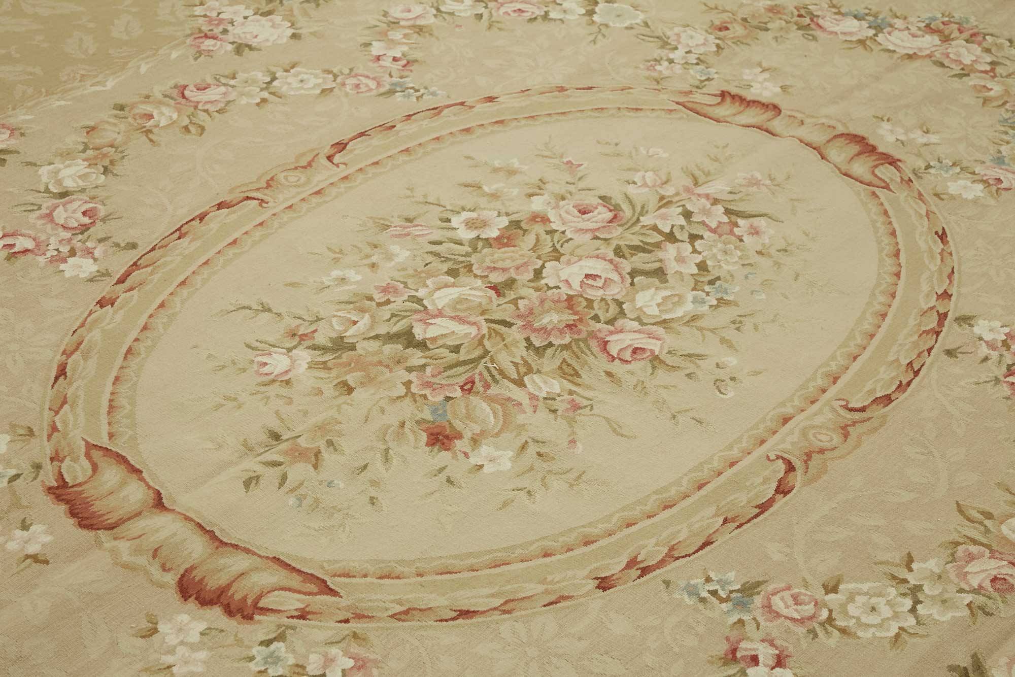10x14 Floral Aubusson Kilim - 47379