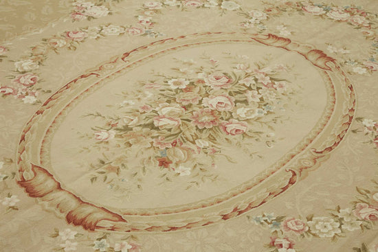 10x14 Floral Aubusson Kilim - 47379