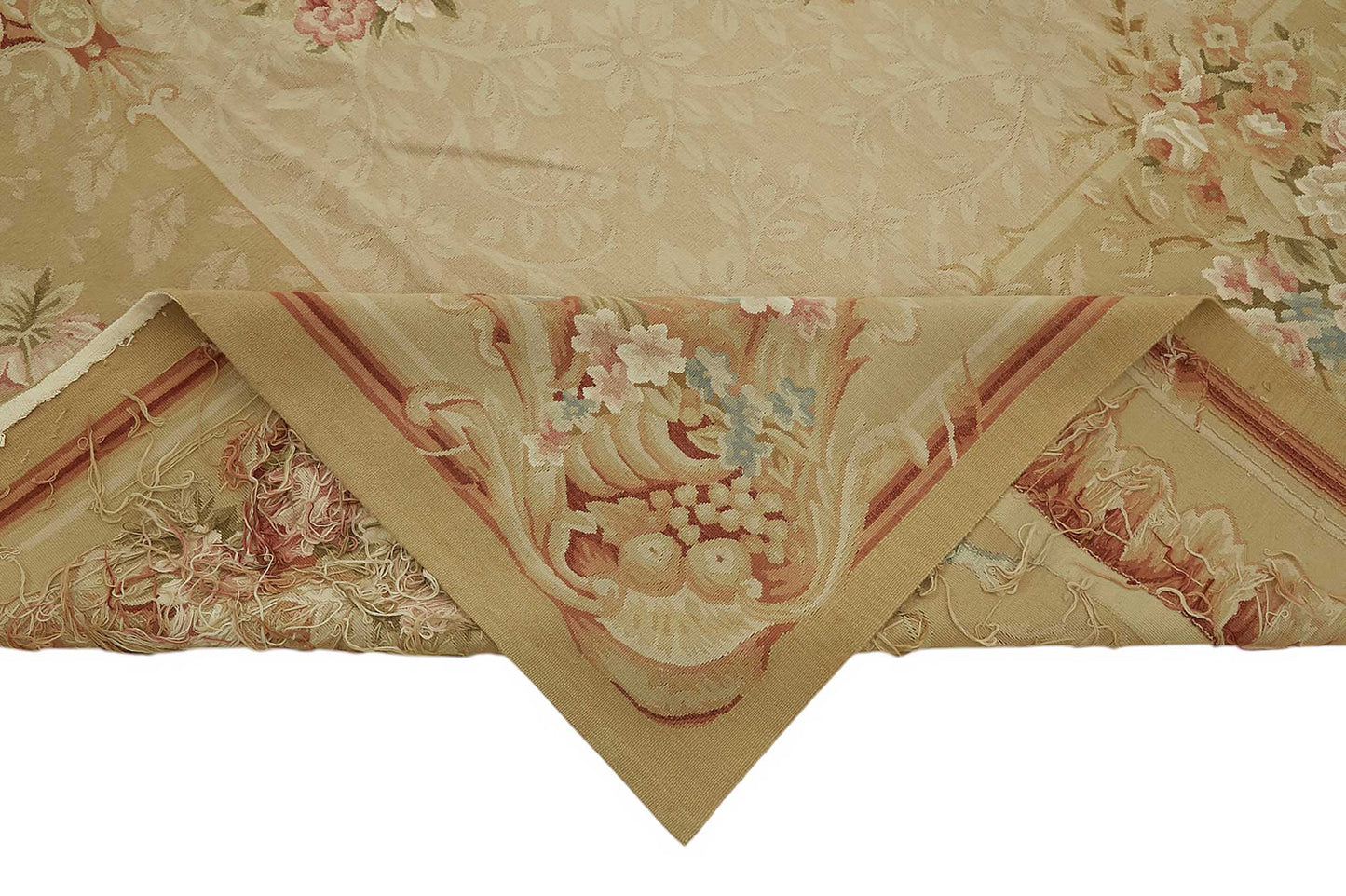 10x14 Floral Aubusson Kilim - 47379