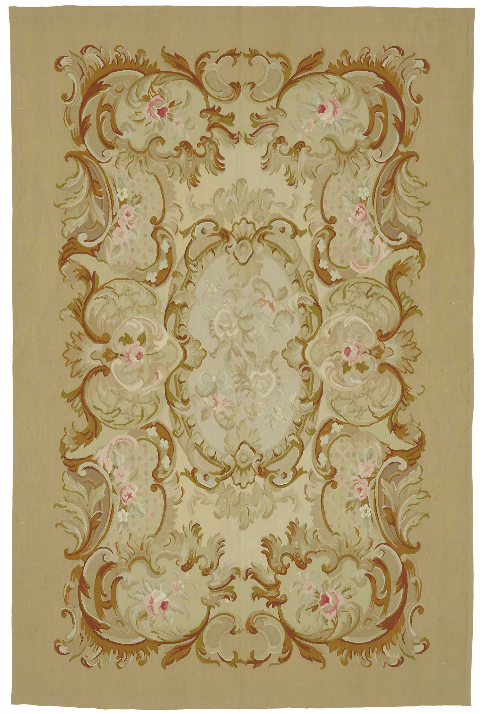 6x9 Floral Aubusson Kilim - 47380