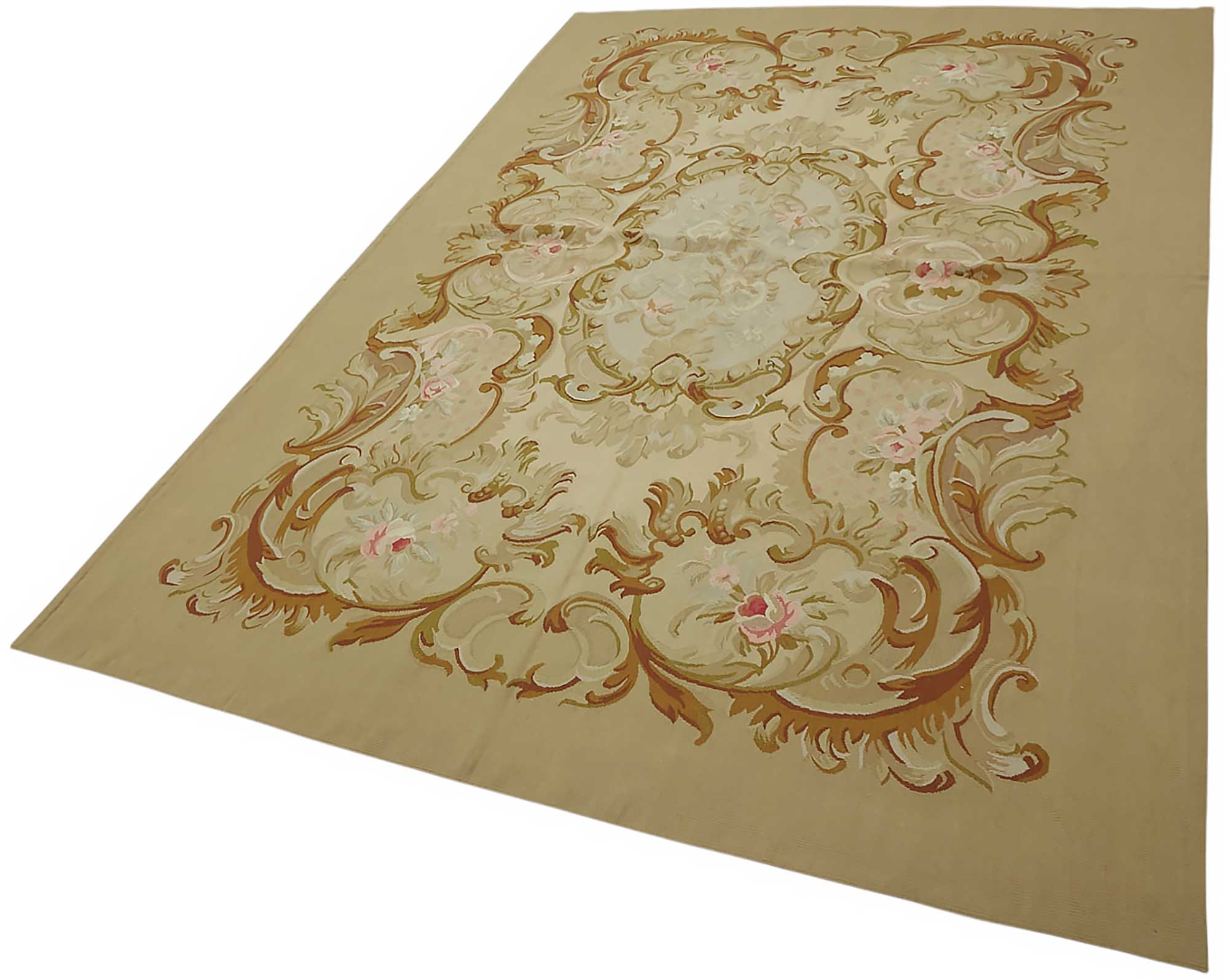 6x9 Floral Aubusson Kilim - 47380
