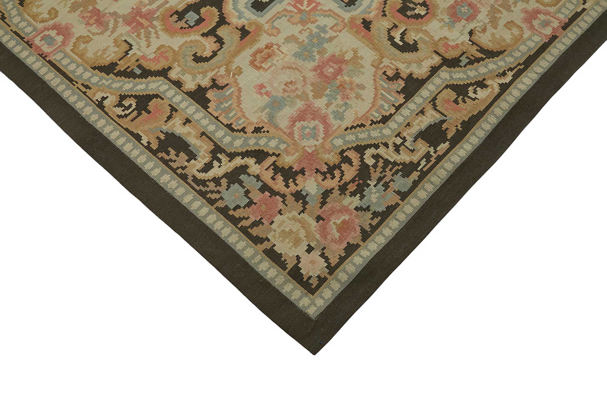 8x10 Floral Aubusson Kilim - 47381