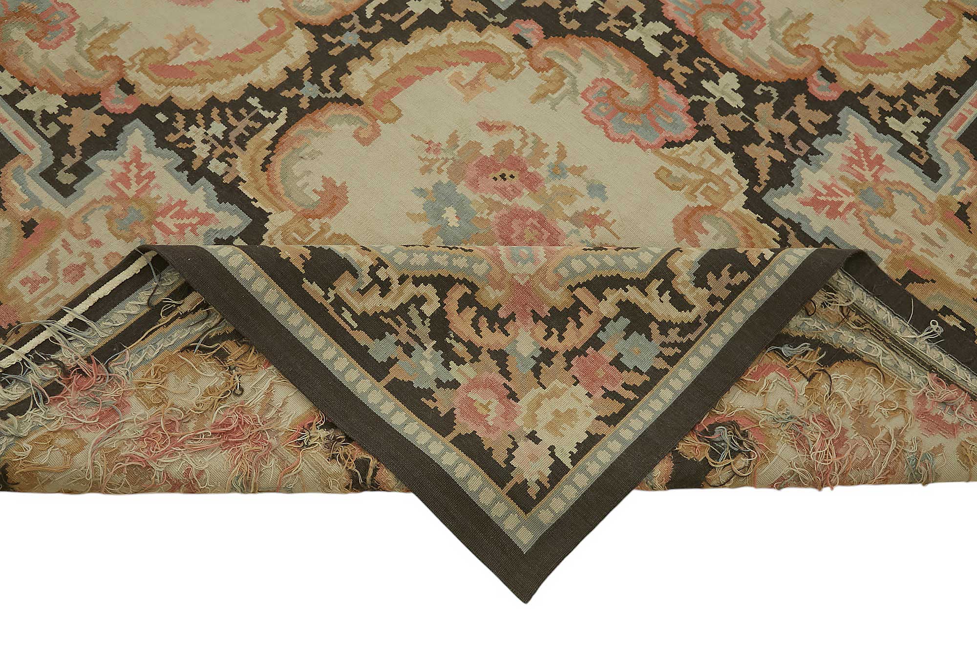 8x10 Floral Aubusson Kilim - 47381