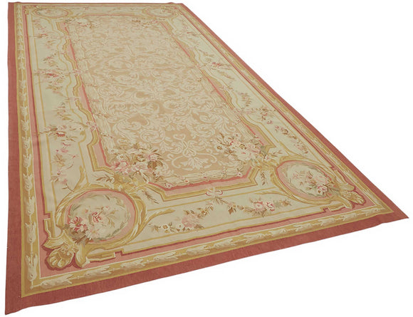 7x13 Floral Aubusson Kilim - 47382