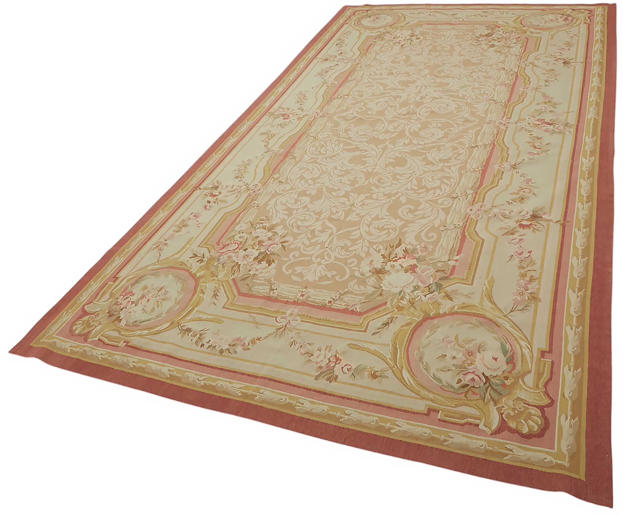 7x13 Floral Aubusson Kilim - 47382