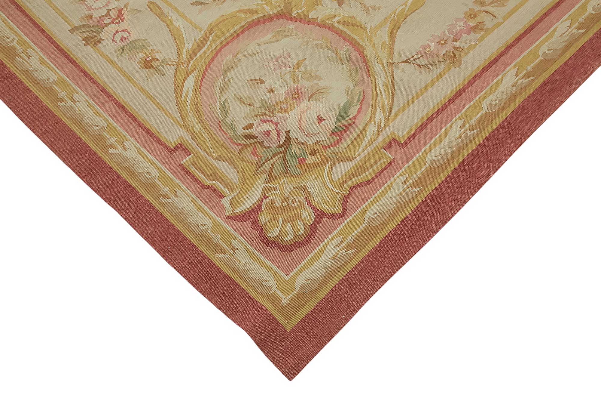 7x13 Floral Aubusson Kilim - 47382