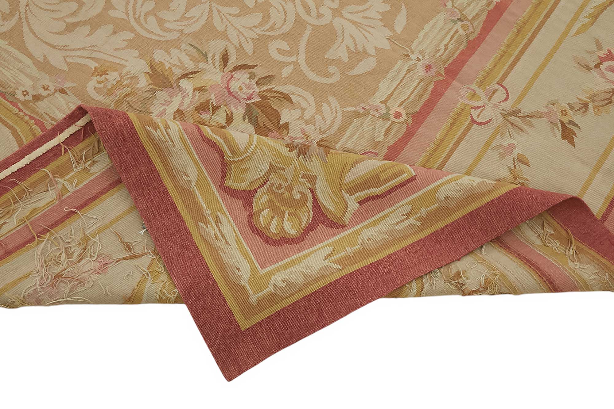 7x13 Floral Aubusson Kilim - 47382