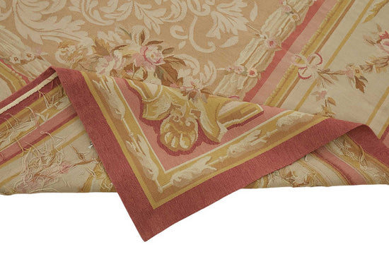 7x13 Floral Aubusson Kilim - 47382