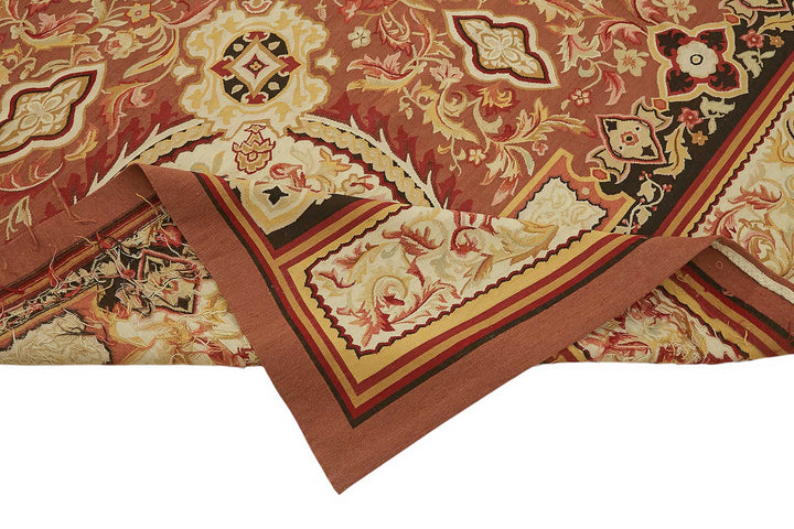 9x12 Floral Aubusson Kilim - 47383