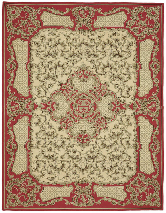 9x12 Floral Aubusson Kilim - 47384