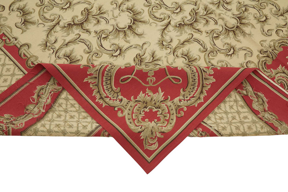 9x12 Floral Aubusson Kilim - 47384