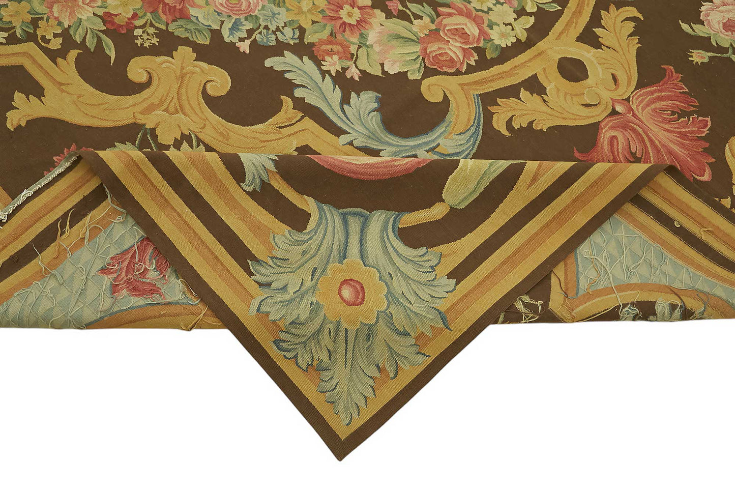 9x12 Floral Aubusson Kilim - 47385