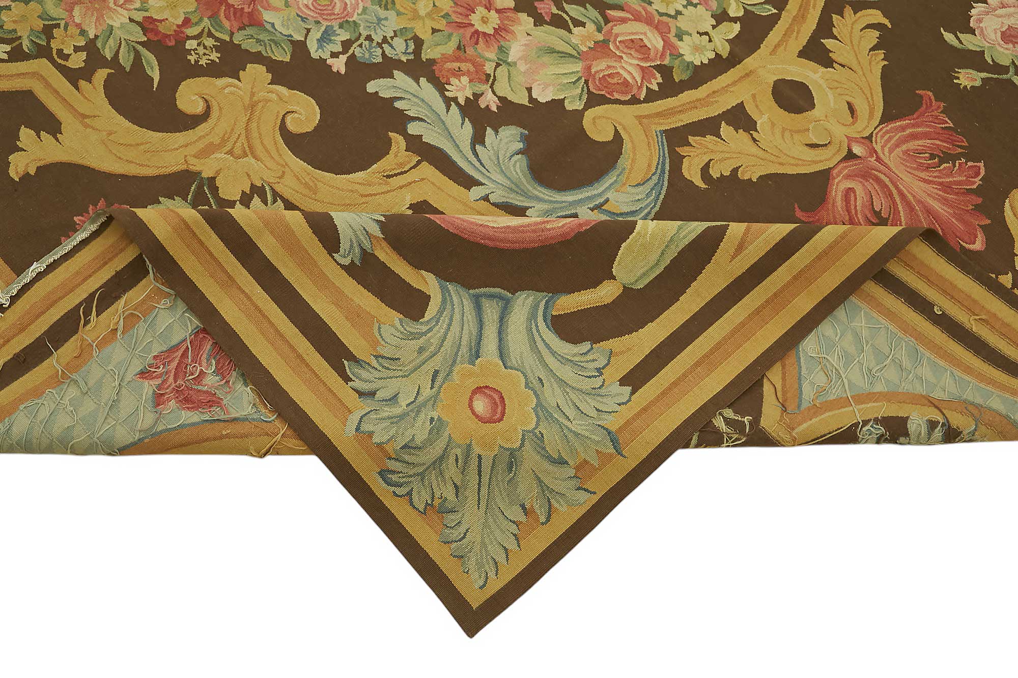 9x12 Floral Aubusson Kilim - 47385