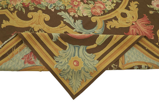 9x12 Floral Aubusson Kilim - 47385