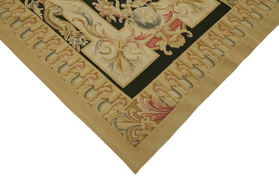 9x11 Floral Aubusson Kilim - 47386