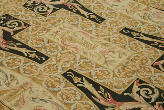 9x11 Floral Aubusson Kilim - 47386