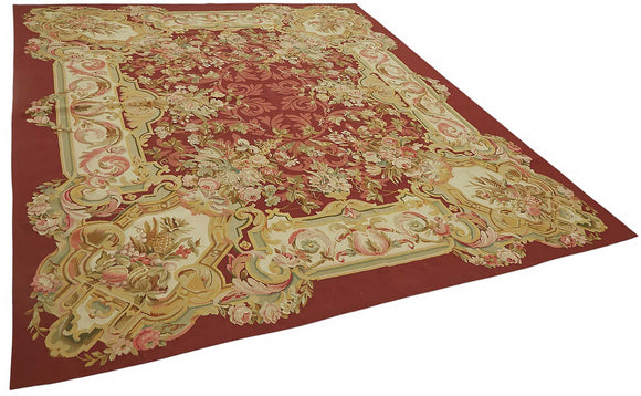 8x10 Floral Aubusson Kilim - 47387