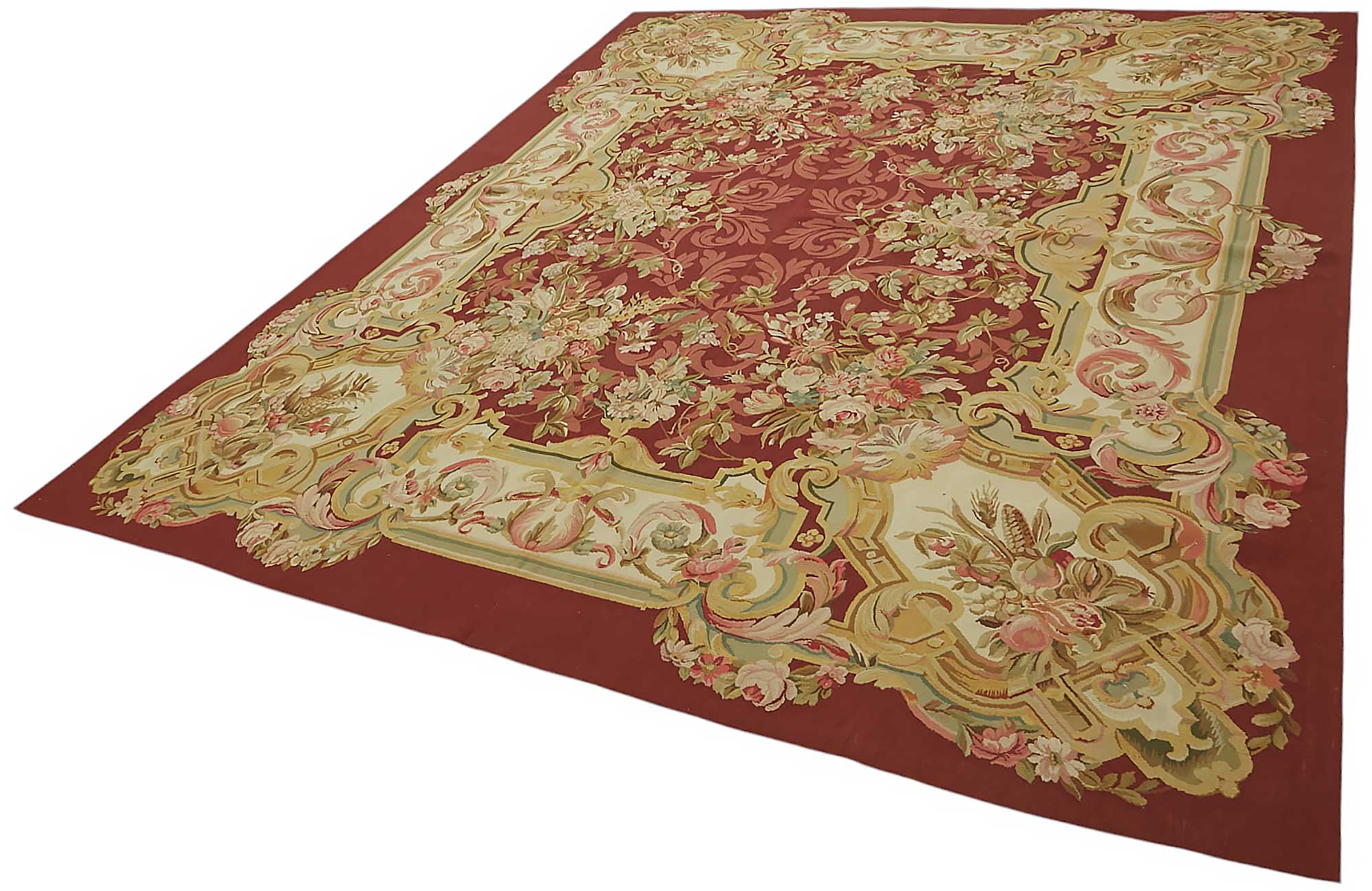 8x10 Floral Aubusson Kilim - 47387