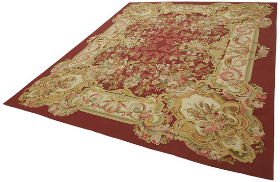 8x10 Floral Aubusson Kilim - 47387