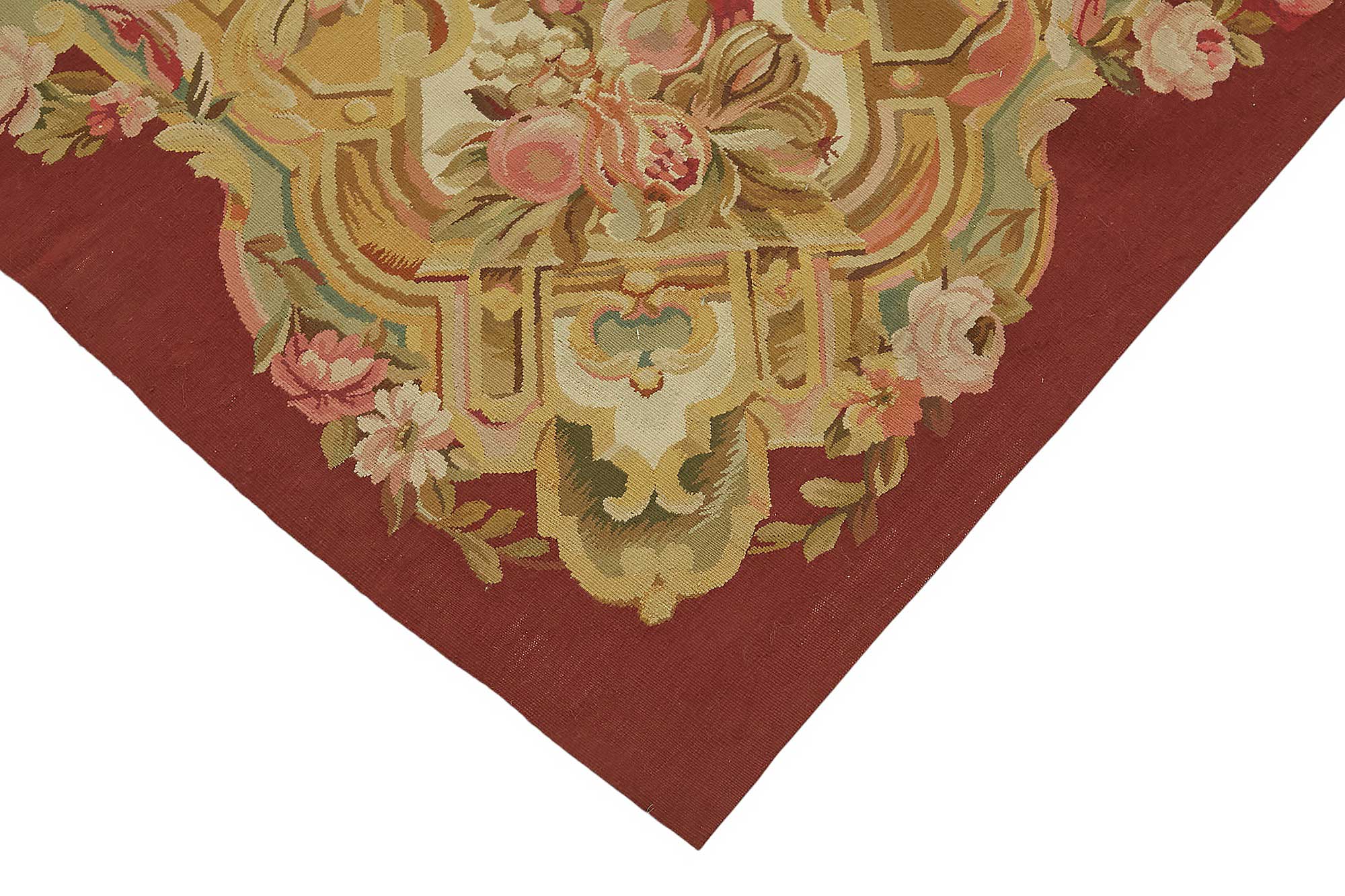 8x10 Floral Aubusson Kilim - 47387