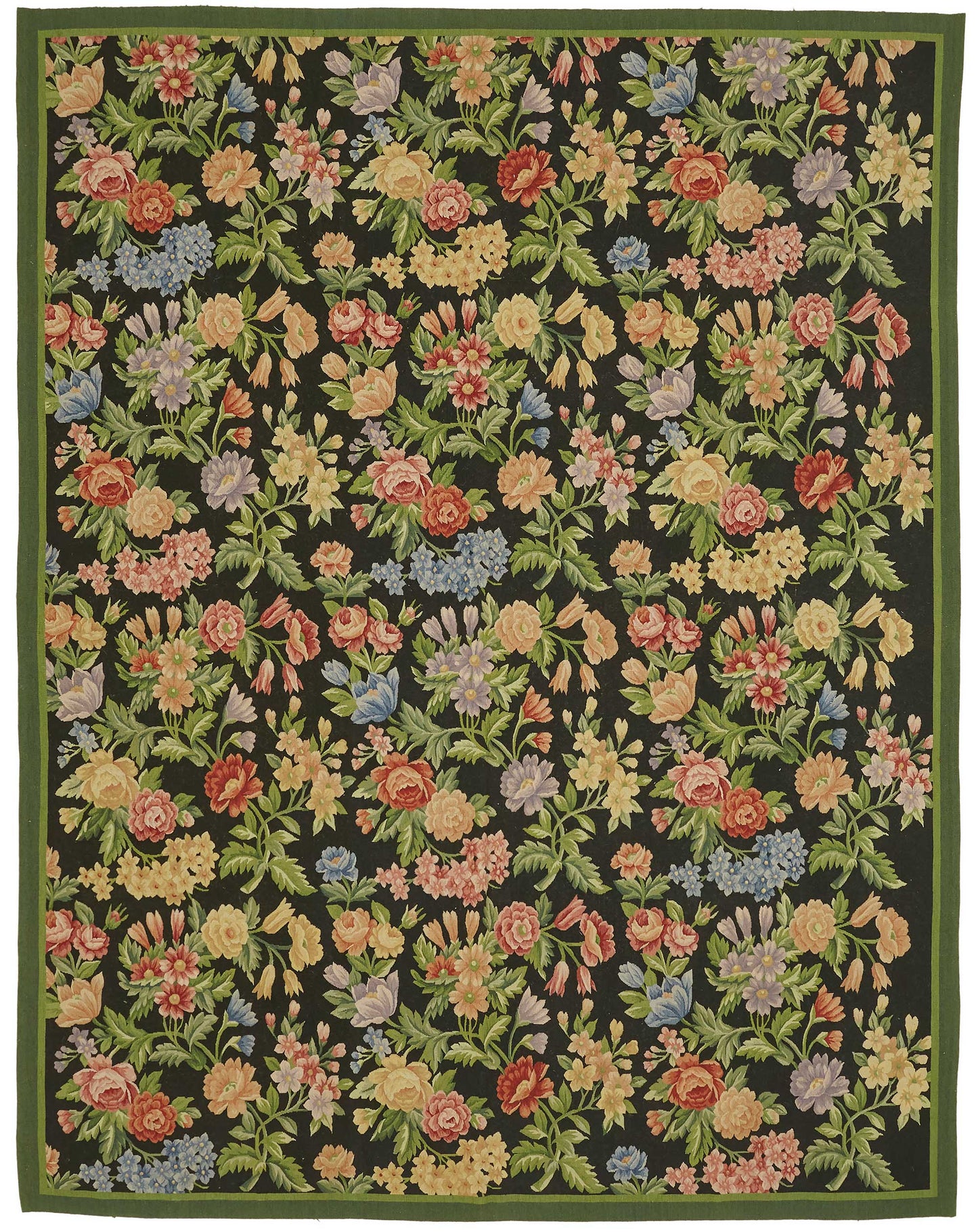 8x10 Floral Aubusson Kilim - 47388