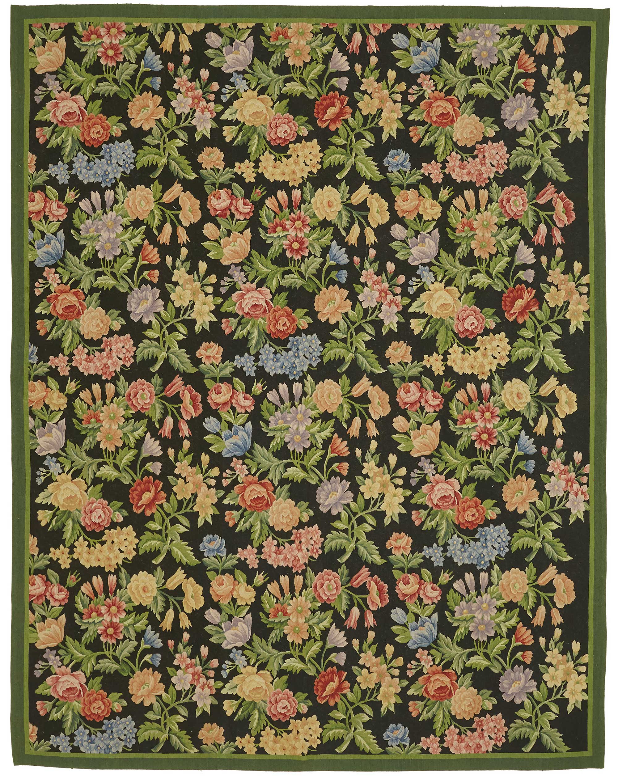 8x10 Floral Aubusson Kilim - 47388